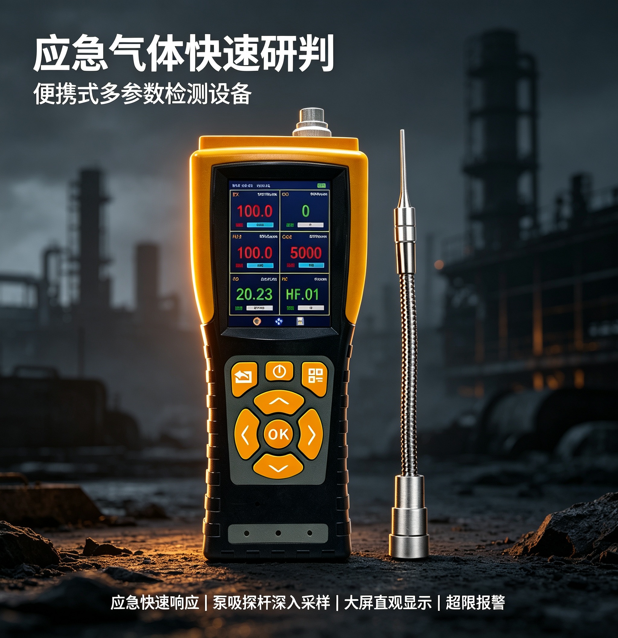 四合一气体检测仪：它把哪四道安全关绑在一起-睿安环境